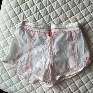 White and Pink Athletic Shorts